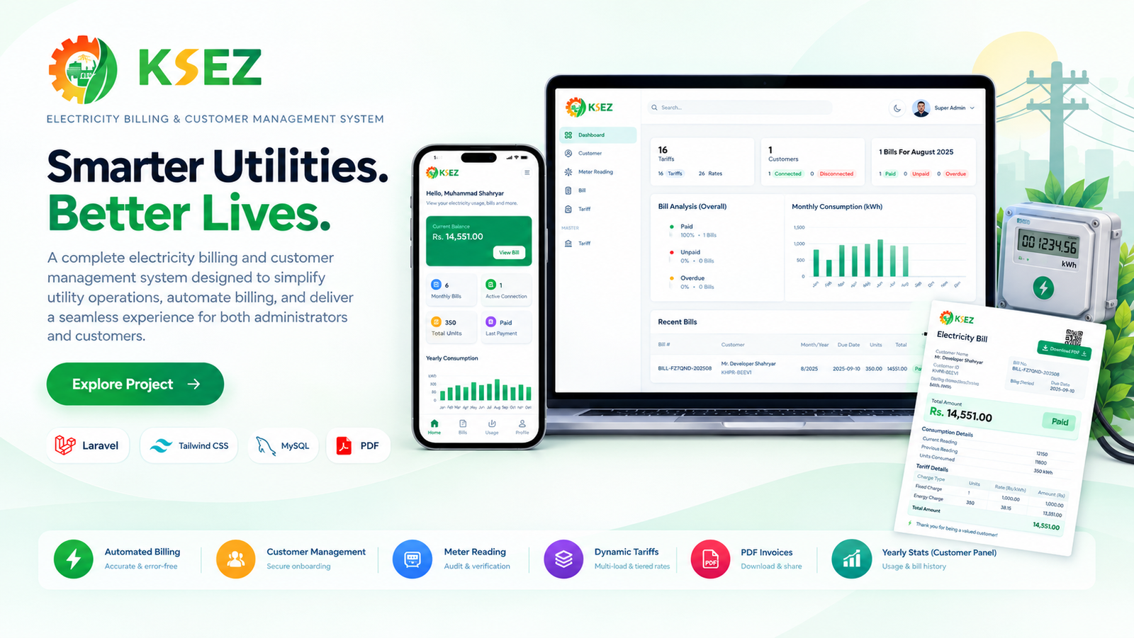 Electricity Billing & Utility Customer Management System
