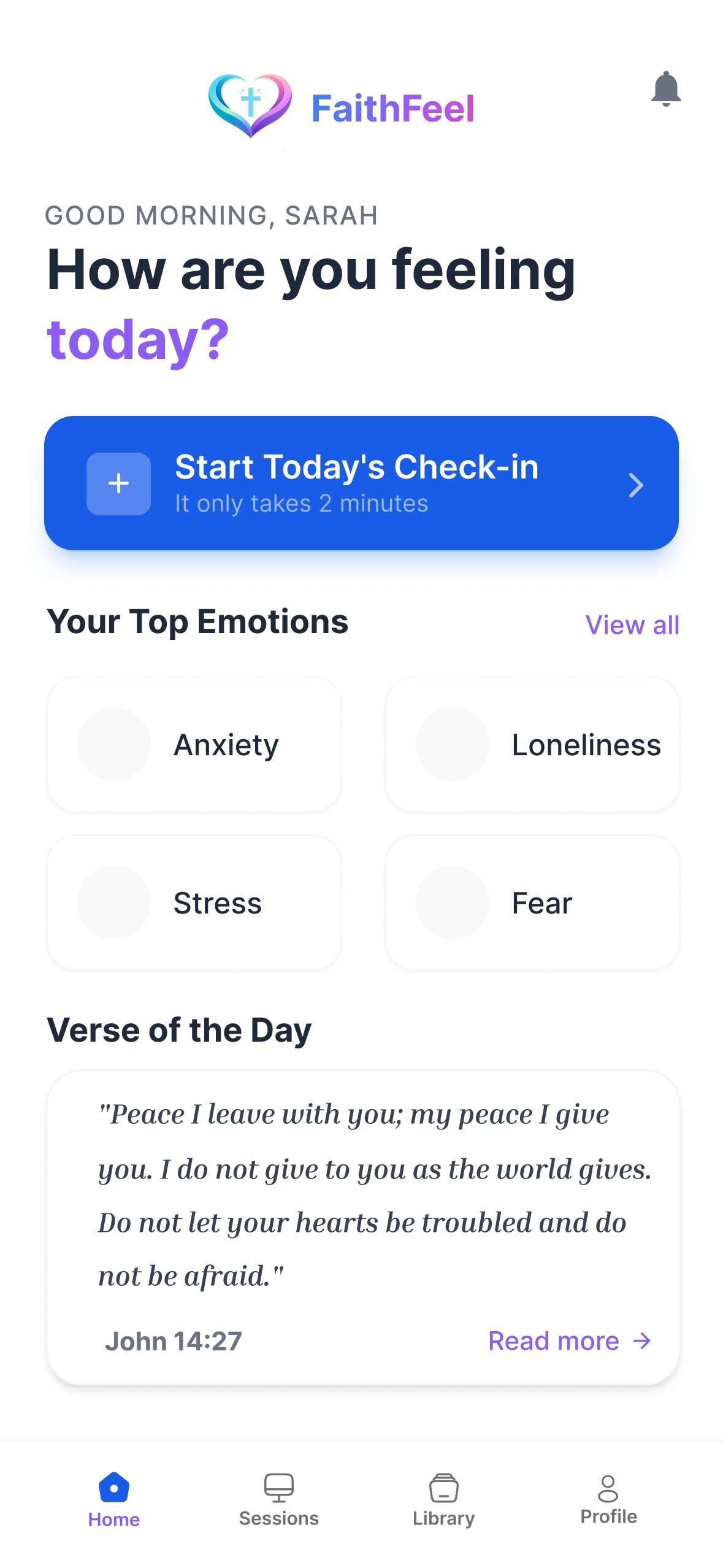 FaithFeel Daily Emotion Dashboard