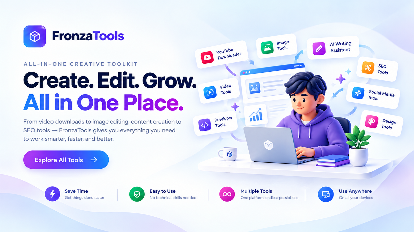 FronzaTools - All-in-One Developer & Creator Studio